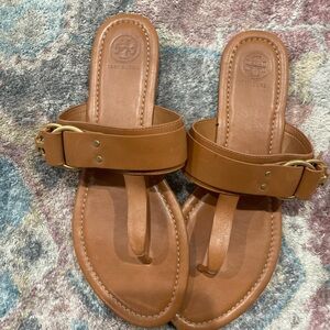 Tory Burch Brown Leather Sandals